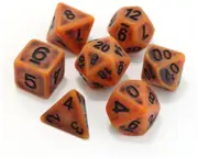 Dice Polymer RPG Polyhedral Set - Pumpkin Golem