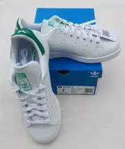 Adidas Originals Stan Smith Women’s Athletic Shoe White Green Sneakers Sz 7 NIB