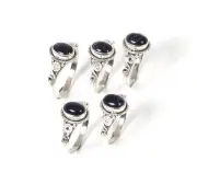 Wholesale 5pc 925 Solid Sterling Silver Blue Sunstone Ring Lot l801