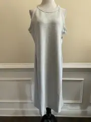 Spanx Plus Size Aire Side Stripe Midi Dress Light Heather Grey Size 1X