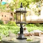 Outdoor Pillar Lights Garden BlackPost Lamp Vintage Pillar Lighting Home Light