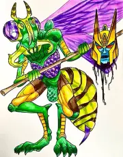 WASPINATOR Original Outsider Comic Fan Art Drawing Transformers Beast Wars