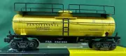 K-Line O Gauge #K632-1896 Yellow PRR Single Dome Fire Fighter Tank Car LN/Box