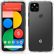 [T Tersely] Clear Case Cover for Google Pixel 5, Ultra Soft Slim Fit Shockproof Crystal TPU Bumper Protective Case Cover for Google Pixel 5
