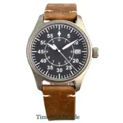 39mm Tandorio Titanium Pilot Automatic Watch for Men 20ATM NH35 Sapphire Glass