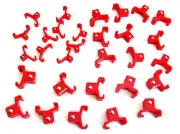 30 GOLIATH INDUSTRIAL ABS 1/4, 3/8, 1/2" RED REPLACEMENT SOCKET RACK RAIL CLIPS