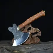 Small Hand Forged Hatchet Mini Tomahawk Butcher Axe Butchering Bushcraft Camp