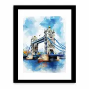 Bridge Tower Modern Art Framed print Art Poster