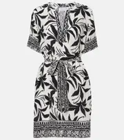 [Velvet] Velvet Vanessa printed shirt dress AU 16 black