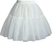 [Perfeclan] Women Petticoat Skirt Tulle Petticoat for Birthday Party Cosplay Ballet Costume