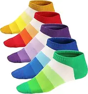 [Ueither] Funny Men's Colourful Patterned Short Cotton Socks Trainer Socks Sports Socks 39-46