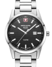 Swiss Alpine Military 7767.1137 Ladies Watch Argos silver black 34mm 10ATM