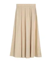 Elastic waist skirt S beige