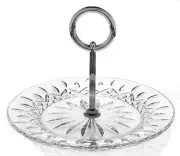 Waterford Crystal 8" LISMORE Petite Server Tidbit Plate Tray w/ Handle MIB