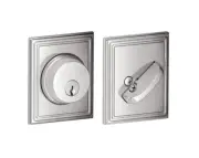 Schlage Single Cylinder Grade 1 Deadbolt with Decorative Addison Rose B60ADD619