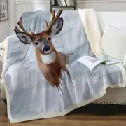 Painted Deer Throw Blanket
