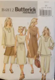 Butterick Sewing Pattern B4812 Misses Dress Top Pants Fast Easy Size 14-20 UNCUT