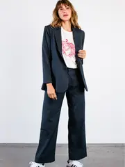 ABLE Michelle Trouser in Midnight/Chalk Stripe at Nordstrom, Size 4