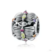 Silver plating Blooming Flowers Charm for DIY Bracelet or Bangle Jewelry