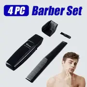 Ozoffer 4Pcs Electric Razor Shaver Waterproof Cordless Trimmer Comb Bald Head Travel Kit