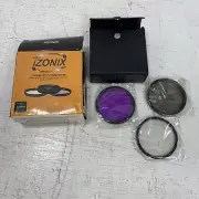 3PCS - iZonix 62mm Camera Filter set: Ultraviolet UV, Cir Polarized, Fluorescent