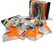 100% Silk Scarf,Women's Fashion Large Sunscreen Shawls Wraps Lightweight Headscarf&Neck High-End Gift,B,106 * 106CM