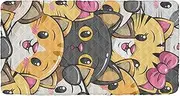 Cute Cat Cartoon Travel Toddler Bed Sheet Washable Cot Sheet for Travel Baby Bed for Small Spaces Travel Mattress 50'' x 25'' (Sheet,Bed Not Included)