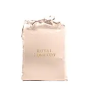 Royal Comfort Satin Sheet Set 3 Piece Fitted Sheet Pillowcase Soft - King - Champagne Pink