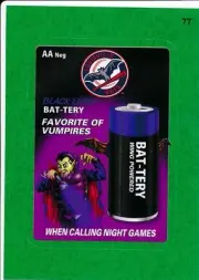 2016 TOPPS WACKY PACKAGES MLB - LOUISVILLE BATS BAT-TERY - GREEN GRASS INSERT!!