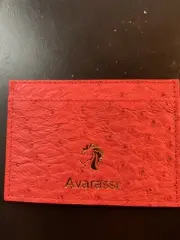 Avarassi Ostrich Leather Handmade Skin Men's Wallet Card Holder Slim Thin