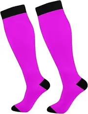 [ODAWA] Dark Orchid Yoga Knee High Socks Women's Knee High Socks Circulation Long Socks for Athletic Running