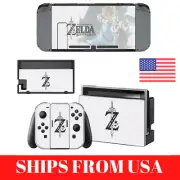 Nintendo Switch Console Skin SET The Legend of Zelda white ✅Ships From USA ✅