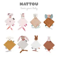 在飛比找蝦皮商城優惠-【Nattou】絨毛動物造型安撫玩偶27CM (安撫巾 安撫