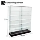 Large Glass Cabinet Display Show Case LED Lights Floor Standing 1800mm FVU1800