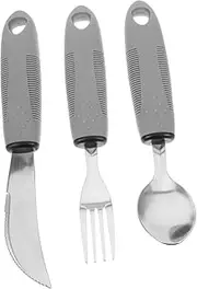 1 Set Elderly Tableware Arm Jaw Toner Mind Brace Wrist Support Rotating Smart Wrist Exerciser Strengthener Holder Disabled Intelligent Bottle Opener Grippers Forks Rack Rubber