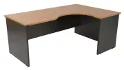 Corner Desk Study Office Computer Workstation Pilot Beech Ironstone colour
