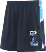 Gold Coast Titans 2025 NRL Mens Black Training Shorts Sizes S-7XL BNWT
