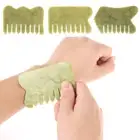 Gua Sha Board Comb Natural Jade Face Body Care Scraping SPA Massage Stone To ZF