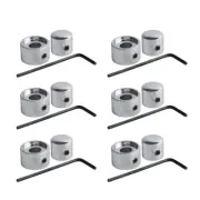 6PCS Metal Dual Concentric Dome Knobs Tone Volume Control Knob for Guitar Bass