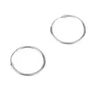 Sterling Hinged Hoop Sleepers Earrings 8mm 10mm 12mm Women Jewelry