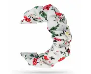 Scrunchies Watch Straps Compatible with the Coros Apex 2 Pro - Flora White