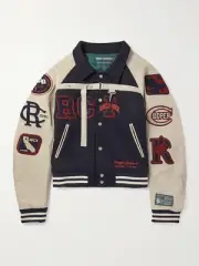 REESE COOPER® Two Steps Forward Wool-Blend Felt And Leather Varsity Jacket XL