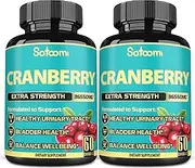 SATOOMI Cranberry Capsules 36550mg - 4 Months Supply - Supports Maintains Urinary Tract and Kidney Health - Uti Pills for Women Cranberry (2 Packs 60 Tablets)