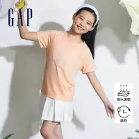 在飛比找momo購物網優惠-【GAP】兒童裝 Logo圓領短袖T恤-橘色(890530)