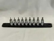 Wiha Tools 9 Piece Security Hex Bit Socket Set - SAE, 3/8" Drive, 71999