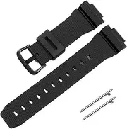 AEMALL for Casio G-Shock GM-2100 GM-S2100 GA-2100 Watch Band Accessories GM-5600/GA5600 Silicone Watch Band Men Sports Waterproof (Color : Black Black, Size : 16mm)