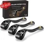 Derma Roller Beard Kit, 540 Titanium Microneedles, Hair Growth, 0.5mm/1mm/1.5mm