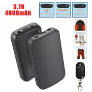 Power Bank Pack External Battery Portable For Heating Gloves Vest Jacket+Remote.