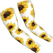 [FSCEV] Sunflower Sun Protection Arm Sleeves Outdoor Essentials Cooling Compression Golf Hiking Cycling