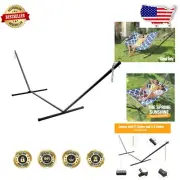Space-Saving Steel Hammock Stand - Enjoy Indoor/Outdoor Rest with 550LBS Limit
